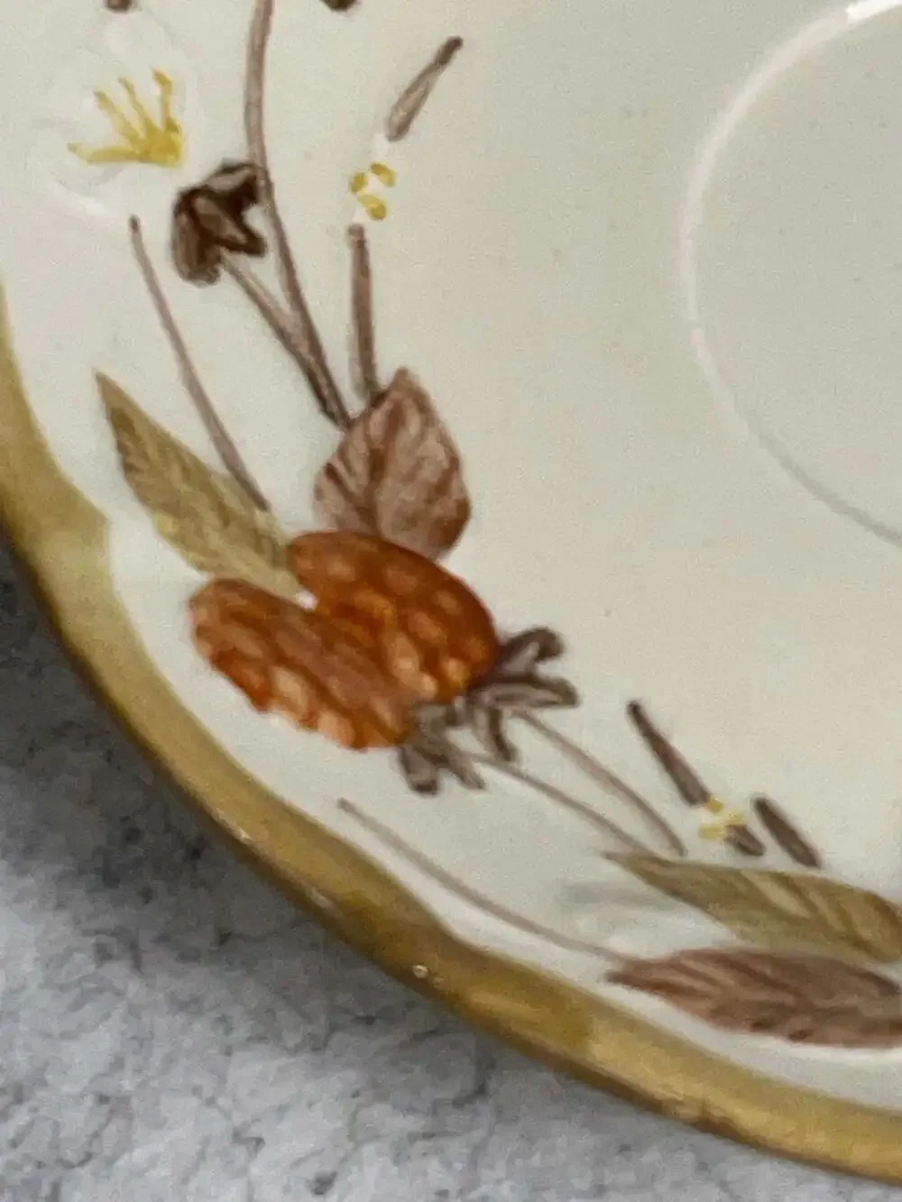 Vintage Metlox Poppy Trail Autumn Berry Small Bowl and Saucer Set